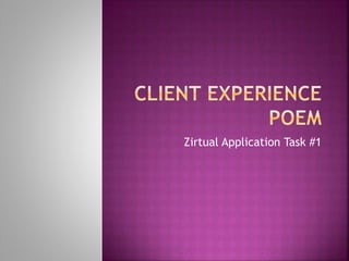 Zirtual Application Task #1
 