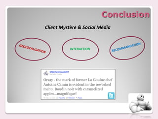 Conclusion
Client Mystère & Social Média


           INTERACTION
 