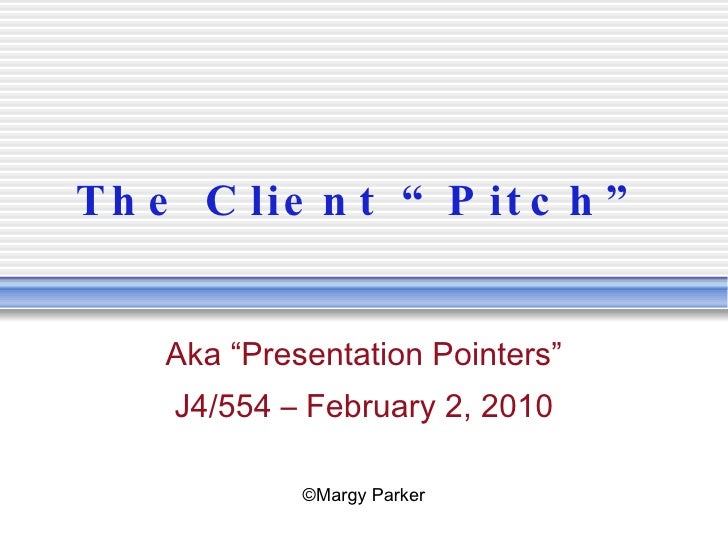 Client Pitch
