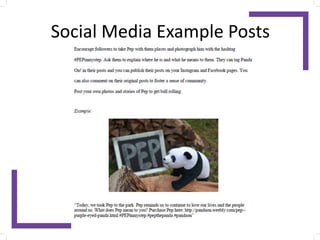 Social Media Example Posts
 