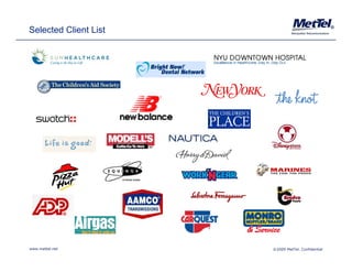 Selected Client List                                ®




www.mettel.net         ©2009 MetTel. Confidential
 