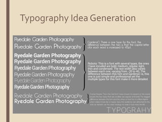 Typography Idea Generation
 