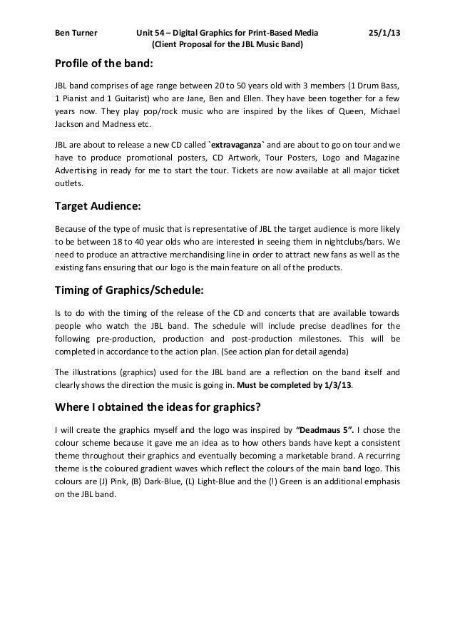 client proposal for the jbl music band band sponsorship proposal