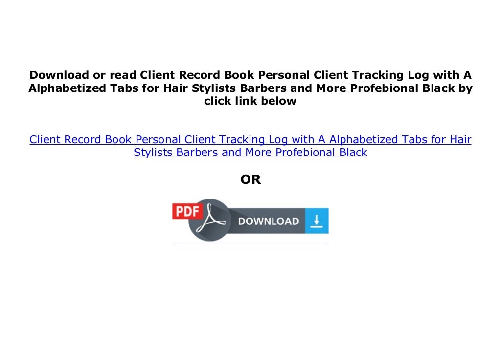 P.D.F_book library Client Record Book Personal Client Tracking Log with