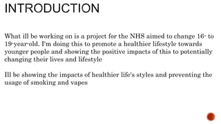 Better health is an NHS campaign that is something to present to
people how they should start getting healthy and prevent ...