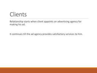 Clients and advertising agency | PPTX