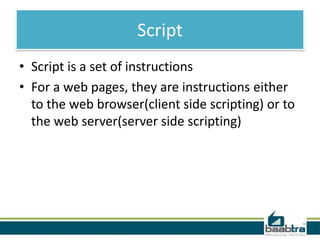Client&server side scripting | PPT