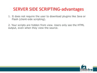 Client Side scripting and server side scripting | PPT