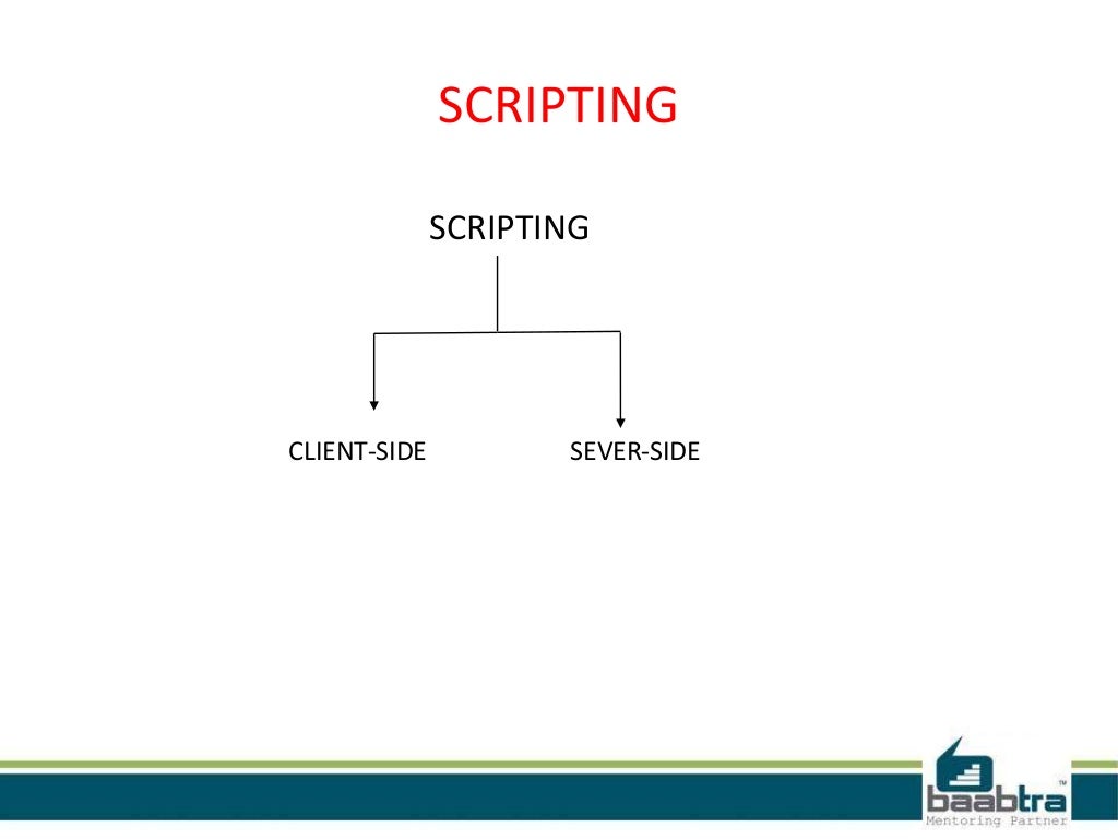 Client Side scripting and server side scripting