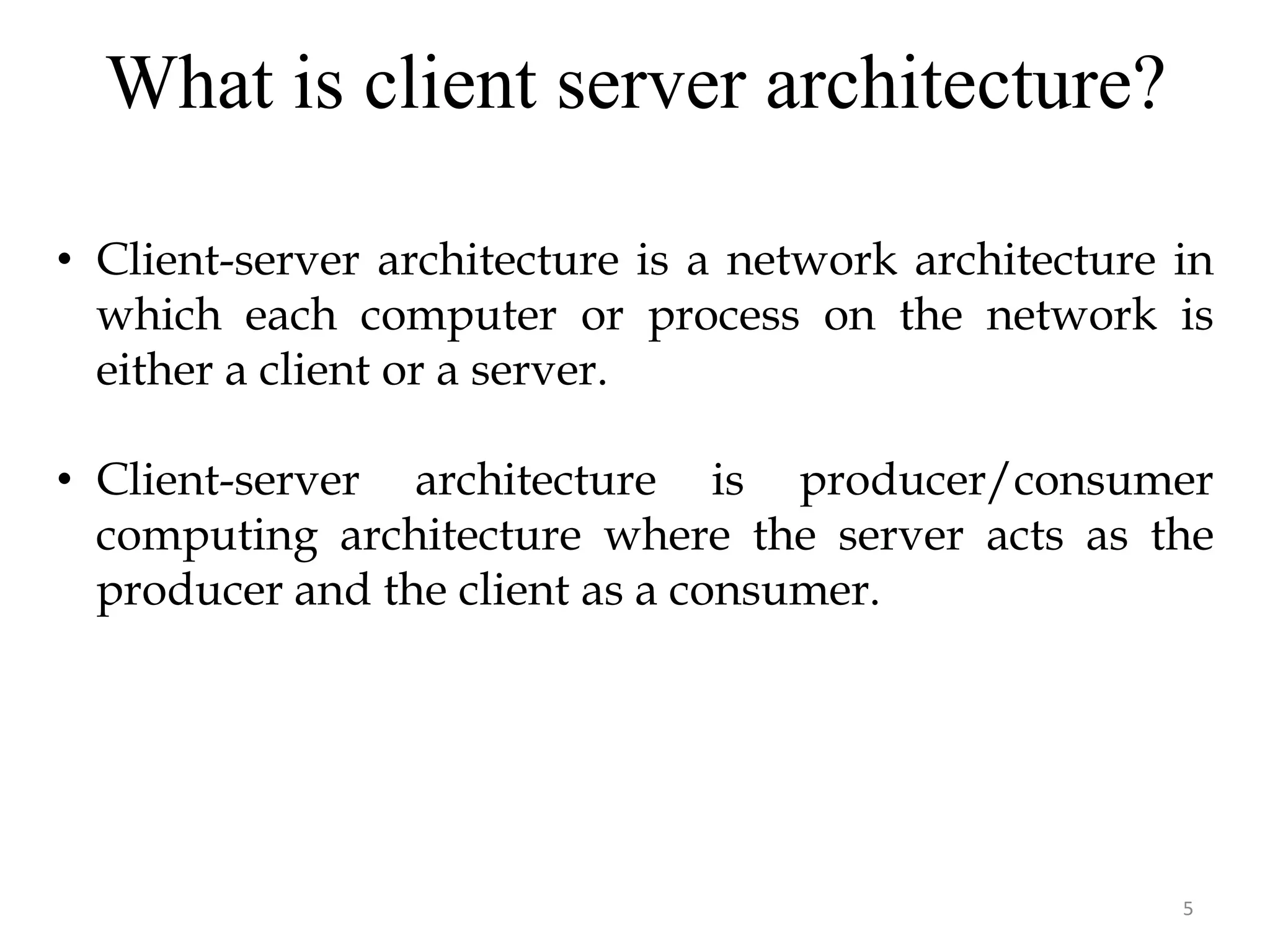 Client Server Architecture in Software engineering | PPT