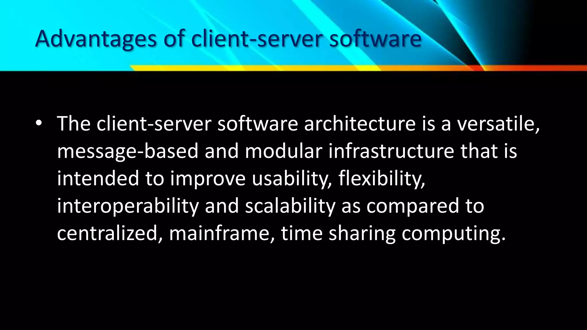 Client server architecture | PPTX