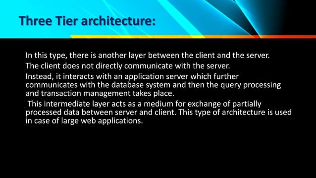 Client server architecture | PPTX | Databases | Computer Software and ...