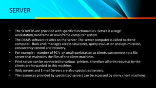 Client server architecture | PPTX