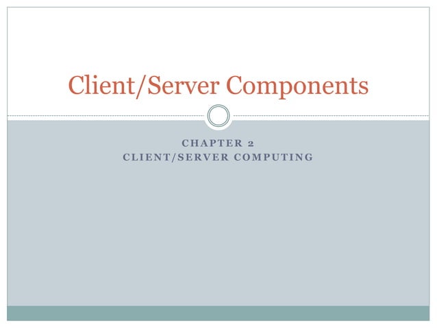 Client server component | PPT