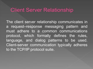 Client server relation | PPTX | Internet | Computing