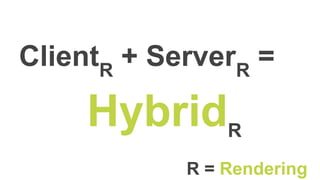 ClientR
+ ServerR
=
HybridR
R = Rendering
 