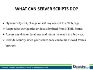 Client & server side scripting