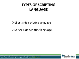 Client & server side scripting | PPT