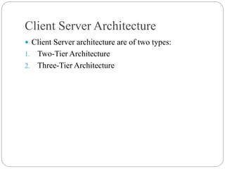 Client server s/w Engineering | PPT