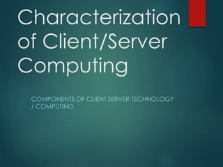 Client server technology | PDF