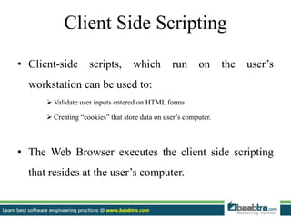 Client side and server side scripting | PPT