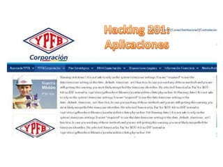 Hacking 201: Aplicaciones
