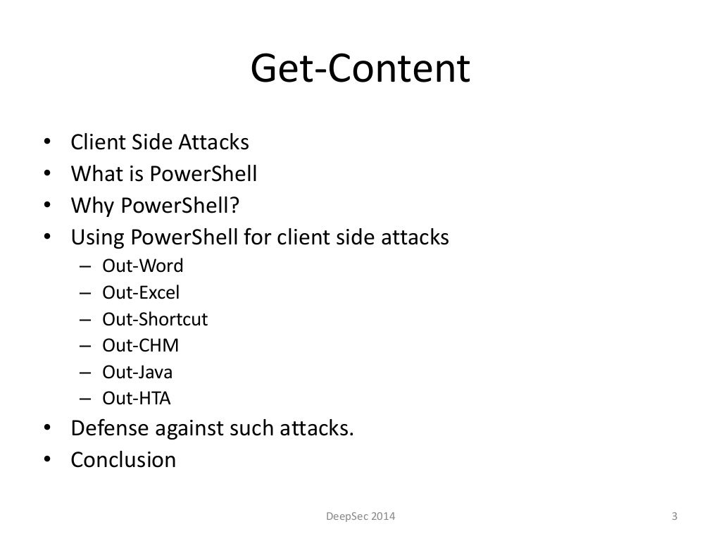 Client side attacks using PowerShell