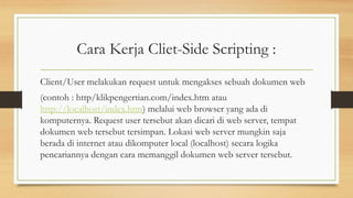 Materi Client Side Programming Dan Server Side | PPTX
