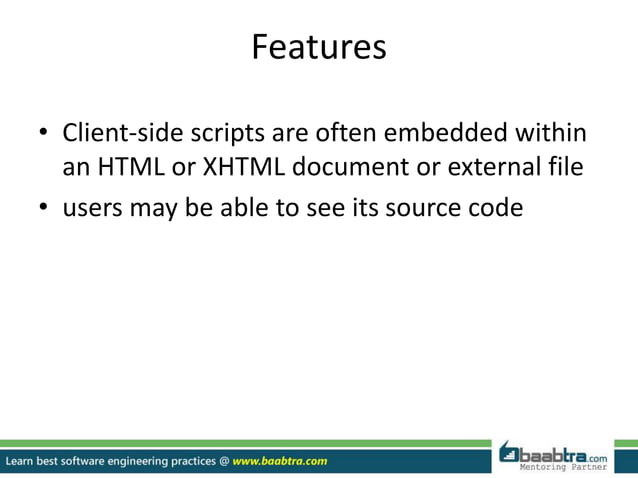 Client side scripting and server side scripting | PPTX