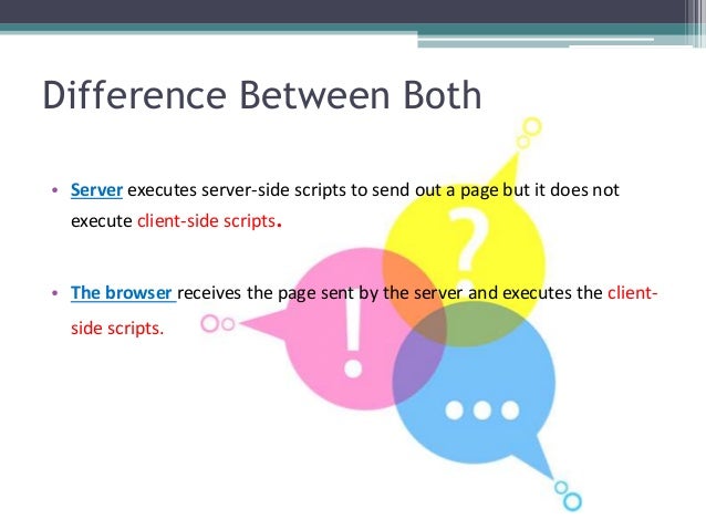 Client side & Server side Scripting