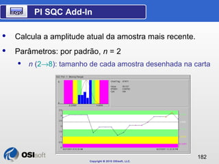 PI SQC Add-In 
Copyright © 2010 OSIsoft, LLC. 
182 
 Calcula a amplitude atual da amostra mais recente. 
 Parâmetros: po...