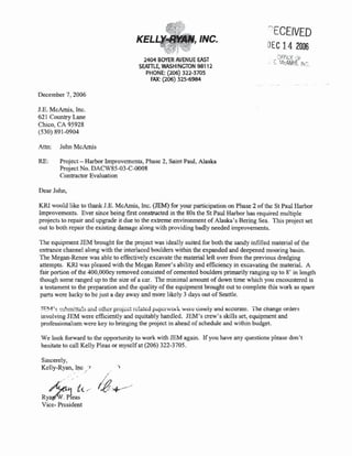 Client/Stakeholder Letters of Recommendation