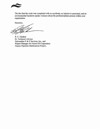 Client/Stakeholder Letters of Recommendation