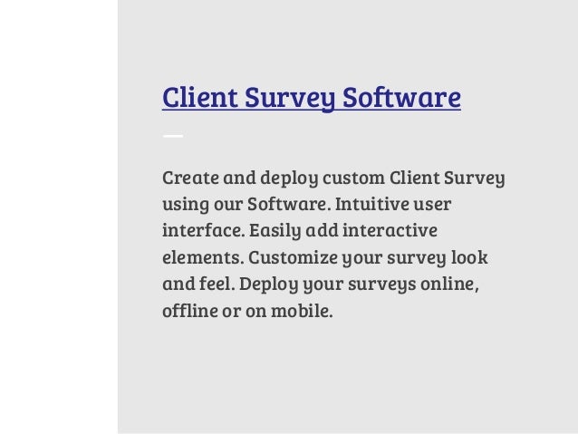 Client Survey Software - 4 fluidsurveys software