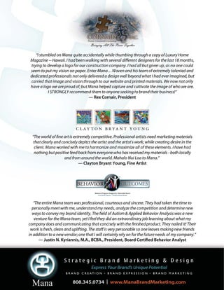 Client Testimonials For Mana