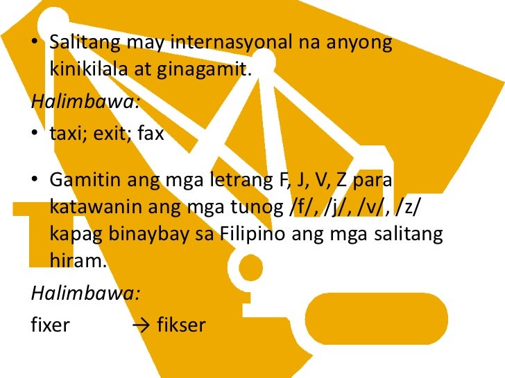 Hiram Na Titik F Halimbawa Mga Tuntunin sa Panghihiram ng mga Salita