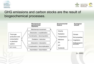 Modeling GHG emissions and carbon sequestration