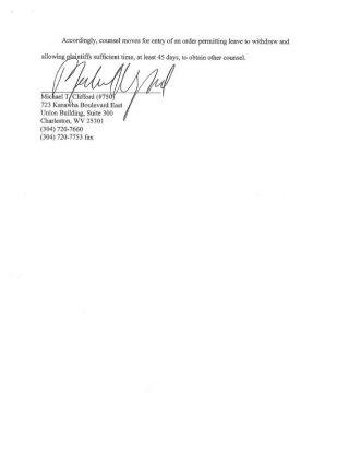 Motion For Leave To Withdraw #07-c-298