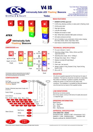 Clifford & Snell Hazardous Area Explosion Proof Sounders & Beacons | PDF