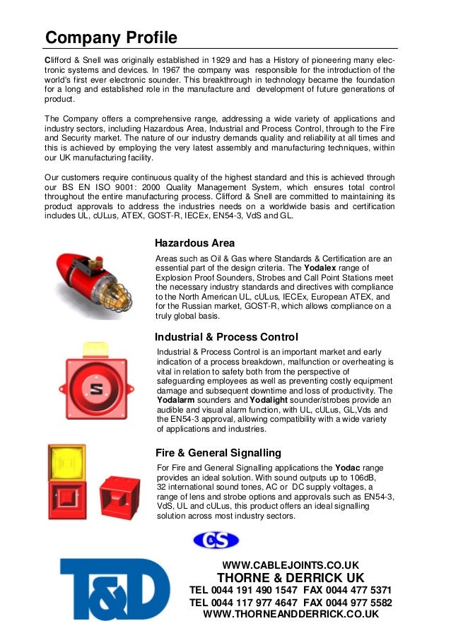 Clifford & Snell Hazardous Area Explosion Proof Sounders & Beacons