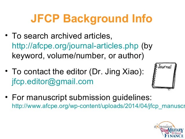 Cliffs Notes From The Journal Of Financial Planning Counseling Cliffs Notes From The Journal Of Financial Planning Counseling