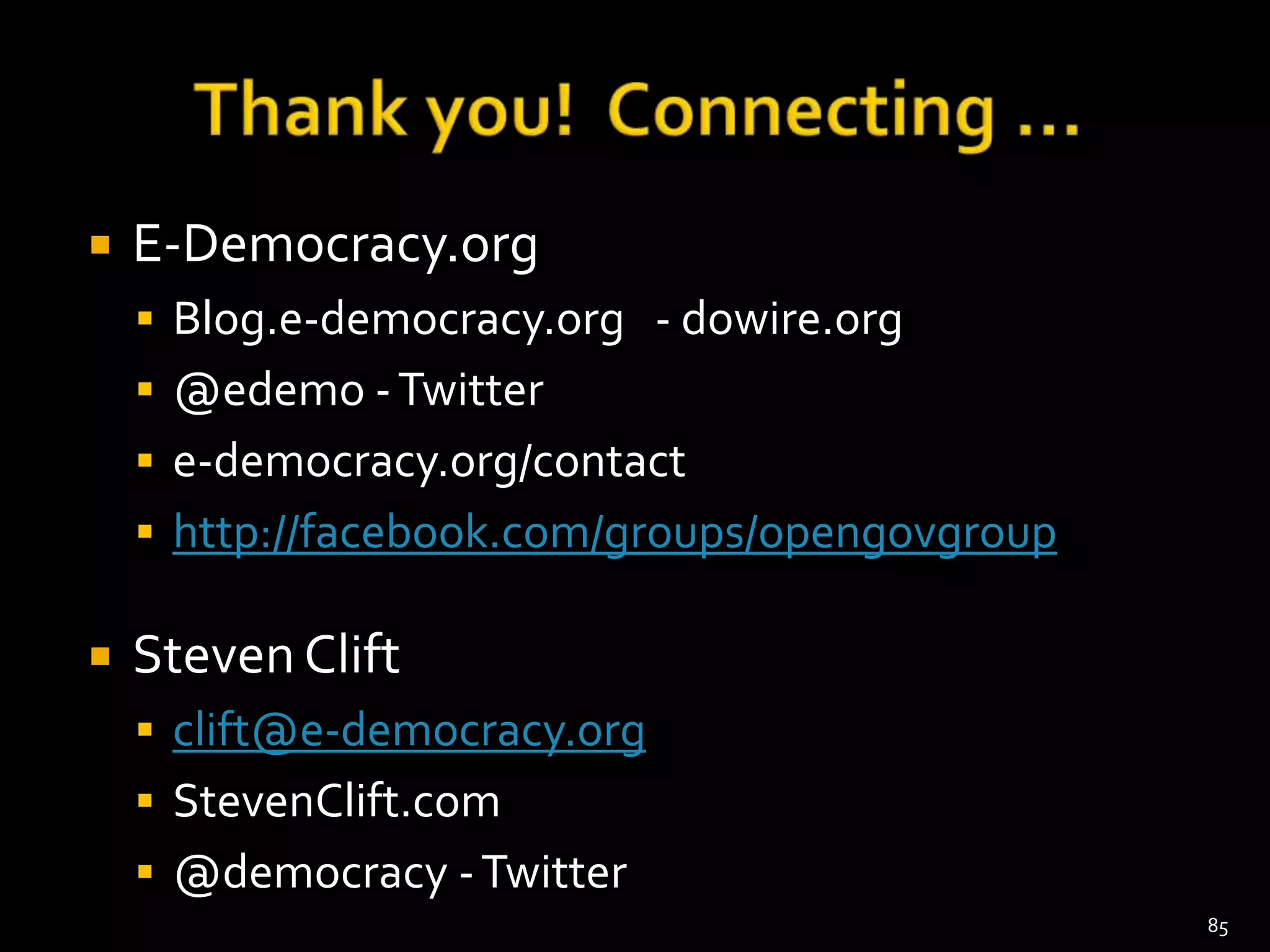  This six minute “mobile” video from early 
2013 introduces the outreach. Hand-outs too. 
 