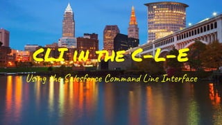 CLI in the C-L-E
Using the Salesforce Command Line Interface
 
