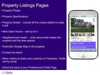  A visual list of your Property Listings