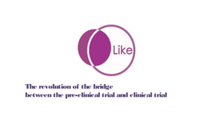 The revolution of the bridge
between the pre-clinical trial and clinical trial
 
