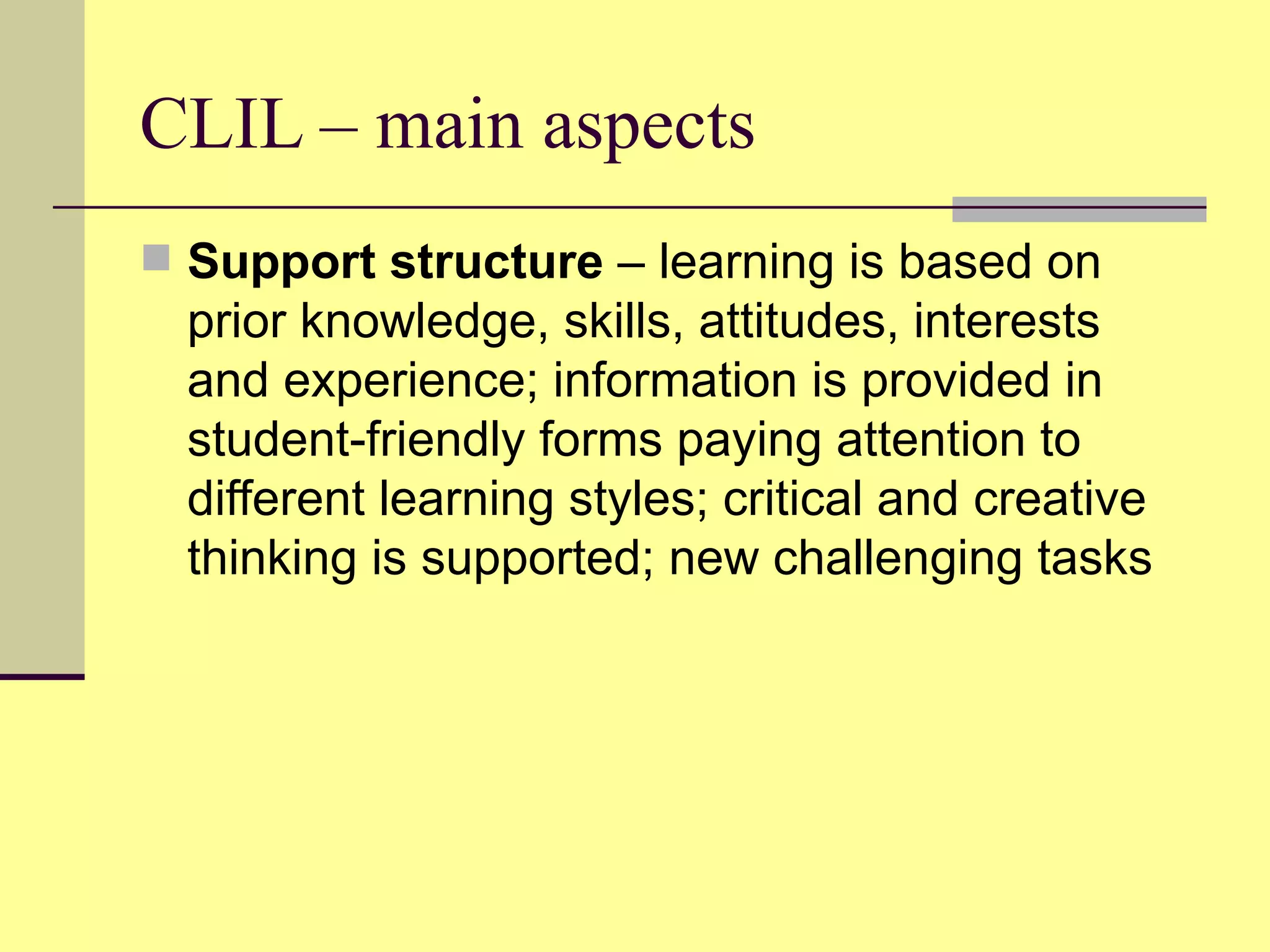 CLIL - Content and Language Integrated Learning | PPT