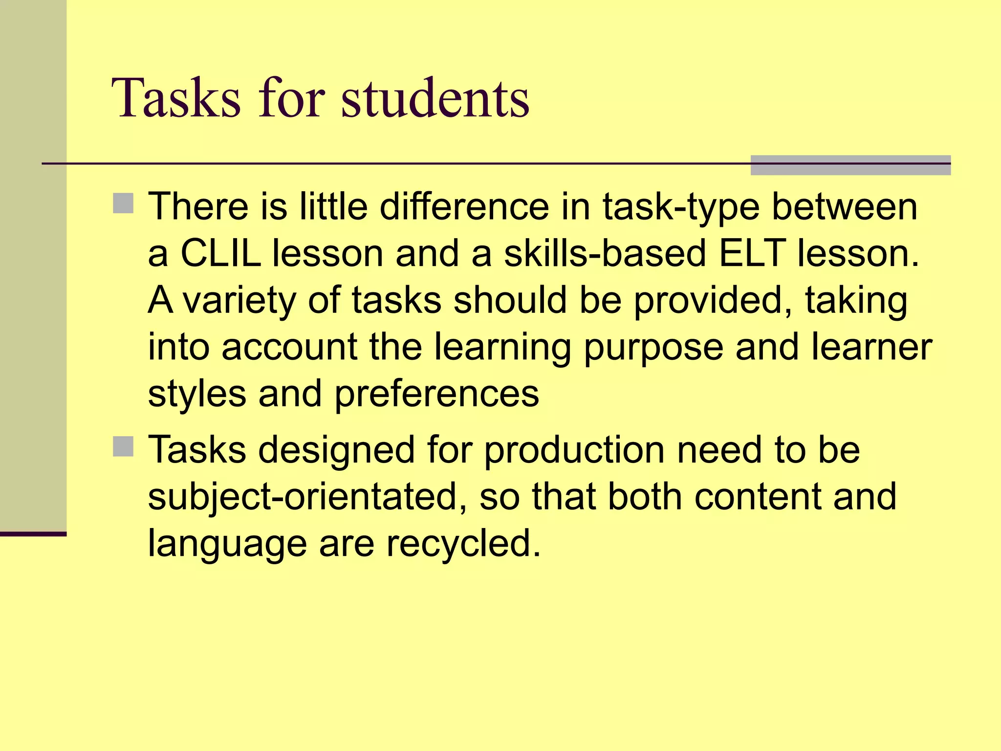 CLIL - Content and Language Integrated Learning | PPT