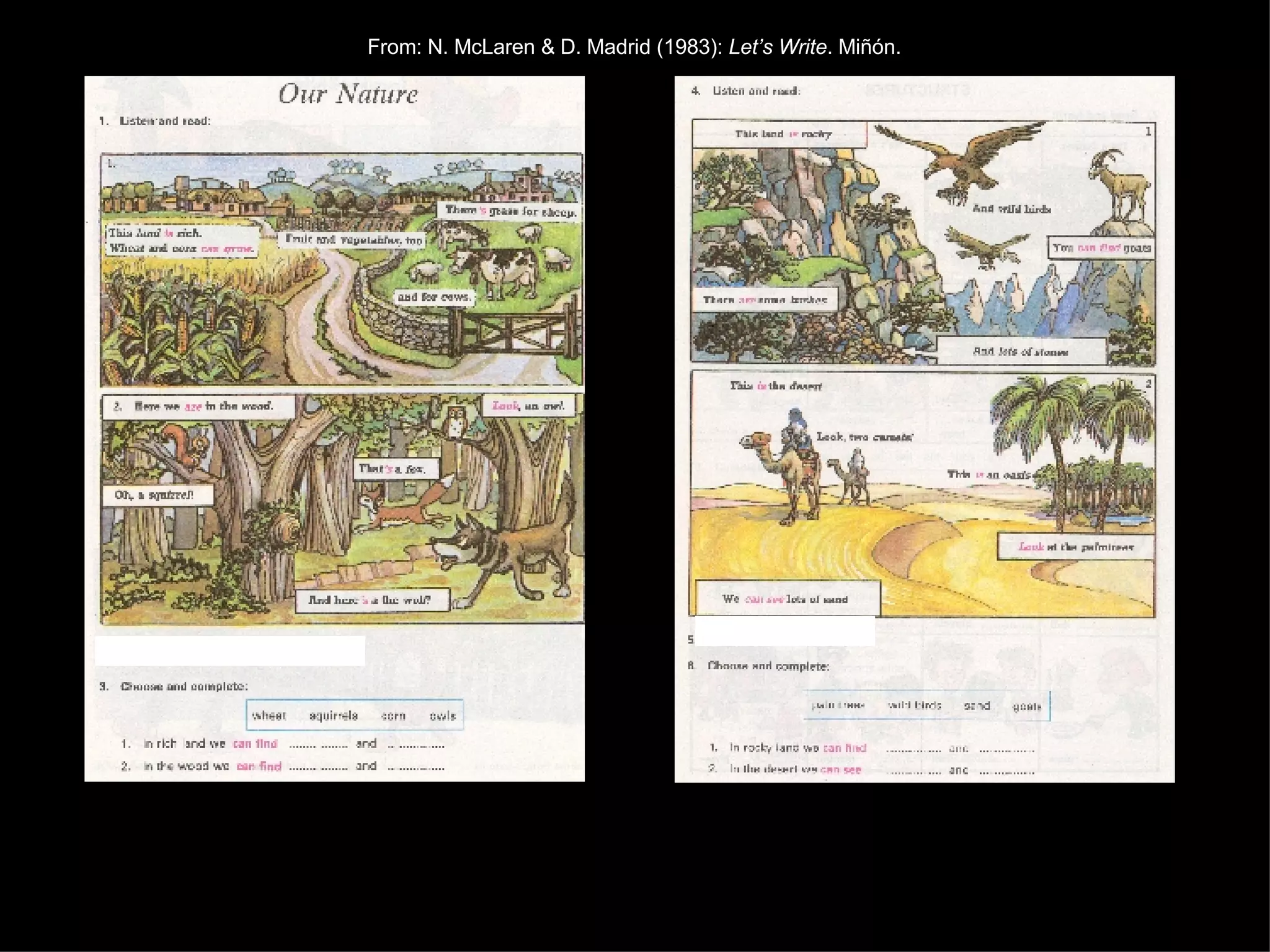 From: N. McLaren & D. Madrid (1983):  Let’s Write . Miñón. 