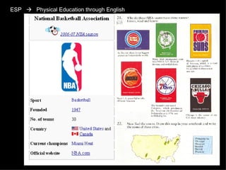 ESP     Physical Education through English 