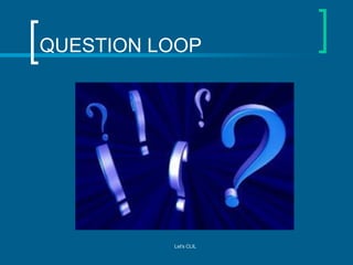 QUESTION LOOP

Let's CLIL

 